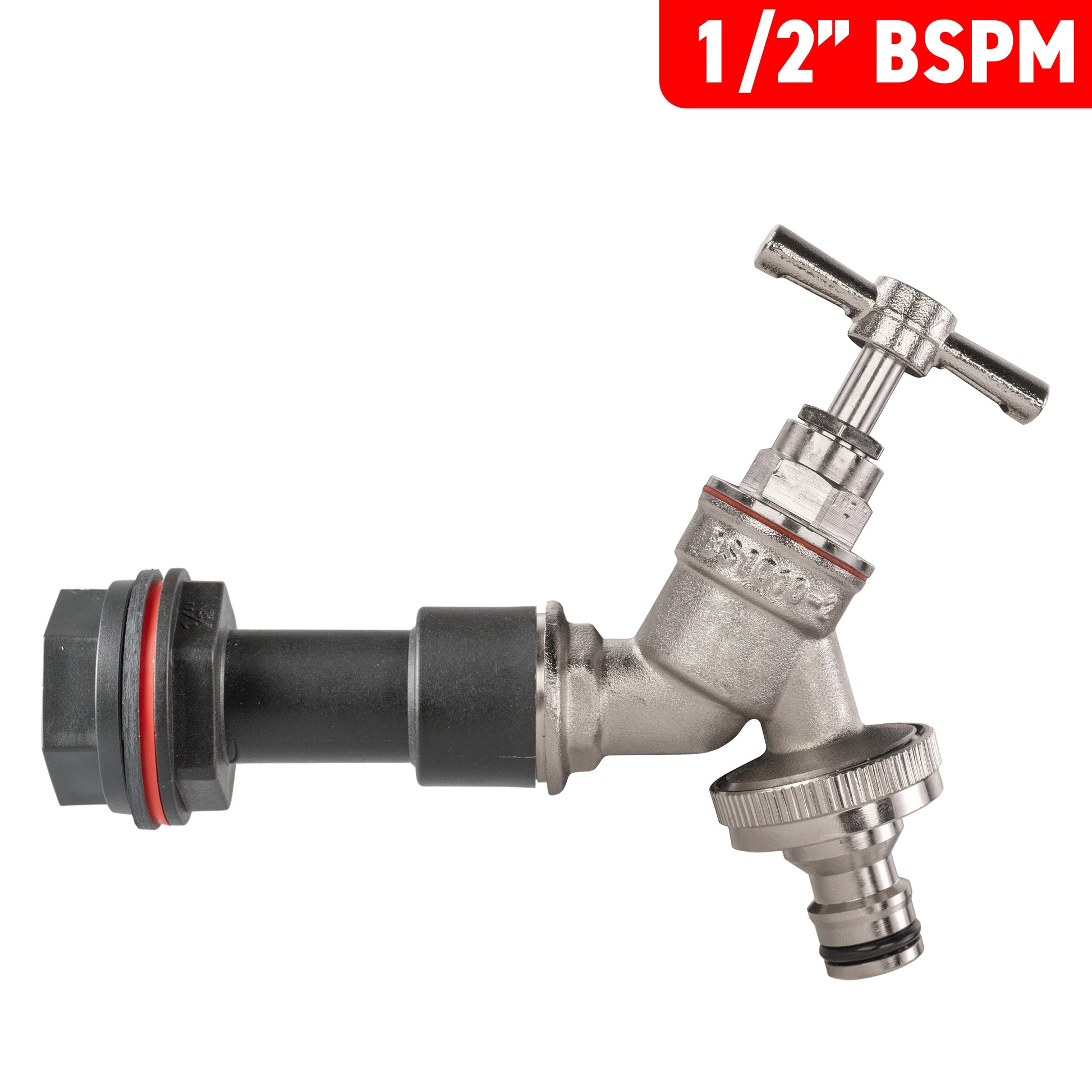 AP Supplies Water Butt Extension Kit 1/2" with Nickel Plated Quick Connect Tap and Drill Bit