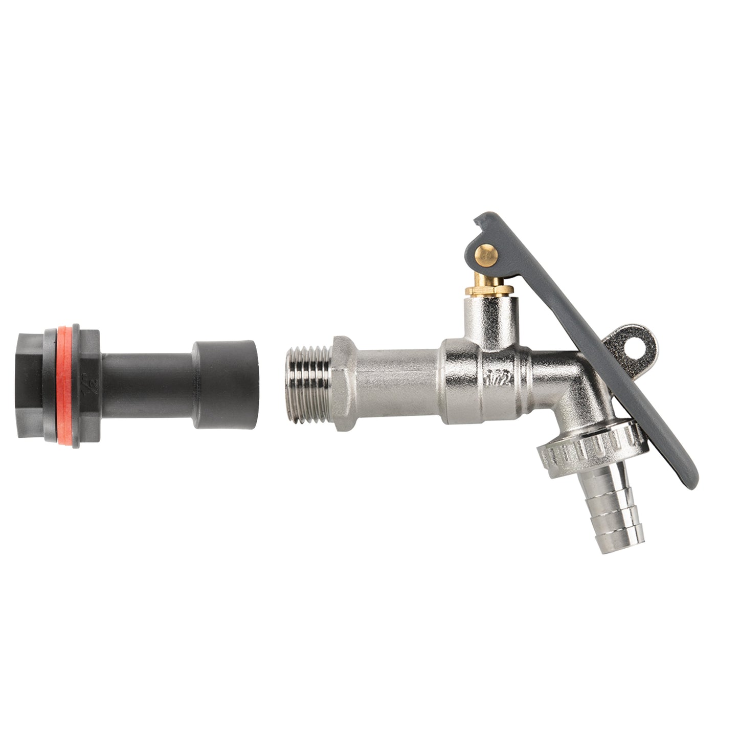 AP Supplies Water Butt Extension Kit 1/2" with Lever Tap Hose Barb and Lever Lock and Drill Bit