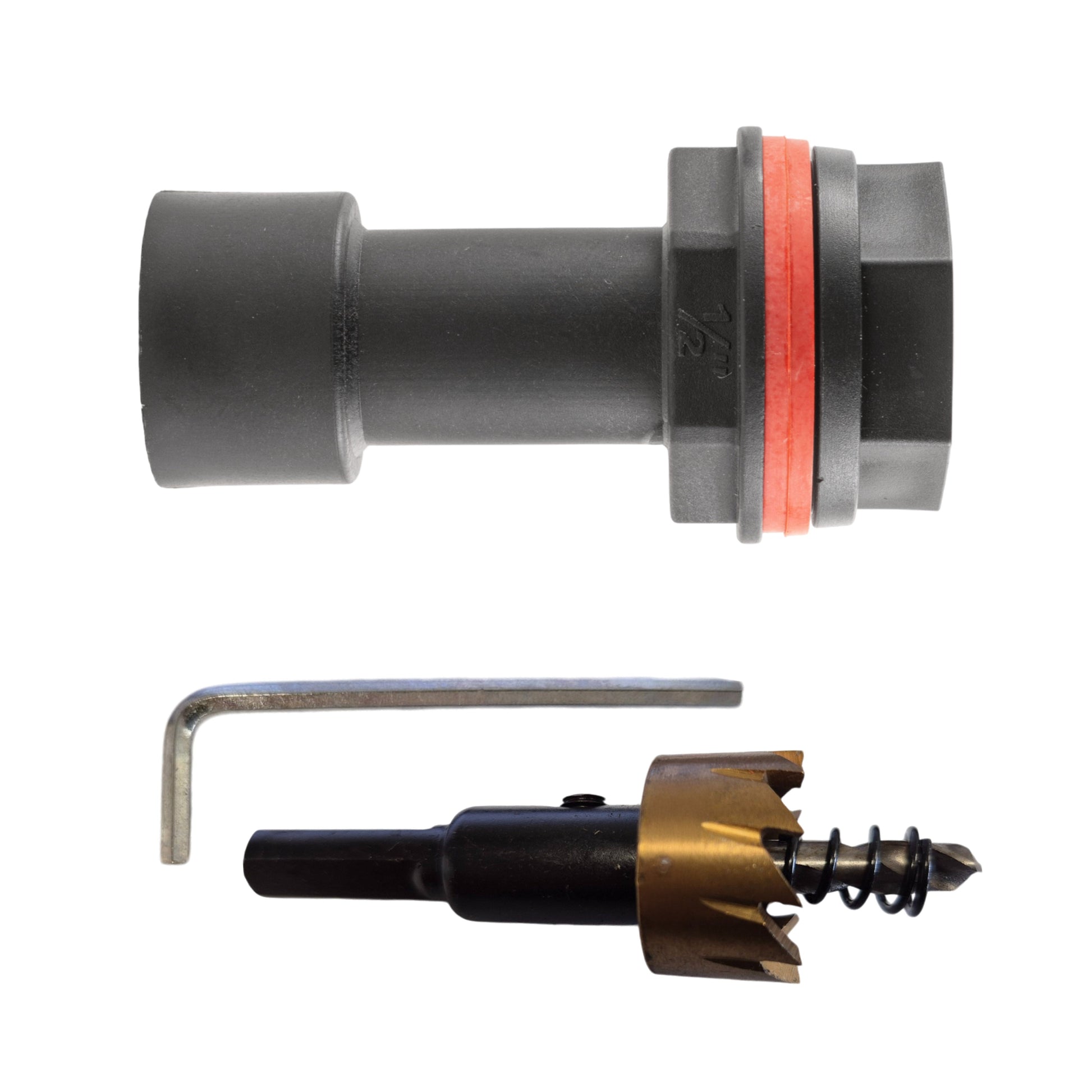 AP Supplies Water Butt Extension 1/2" BSPM-F with Nut and Washers and Drill Bit