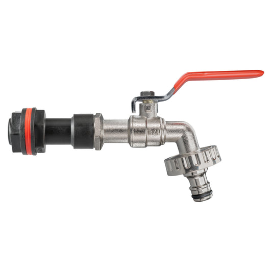 Water Butt Extension Kit 3/4in with Quick Connect Lever Tap for Garden Hose Pipe