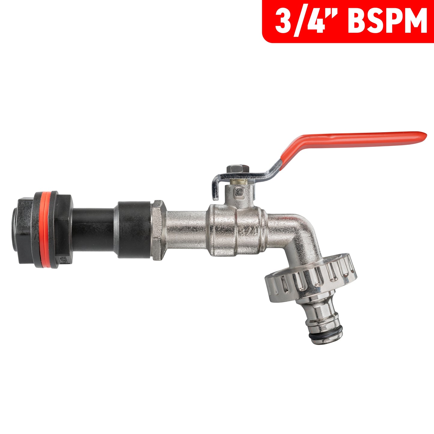AP Supplies Water Butt Extension Kit 3/4" with Quick Connect Lever Tap and Drill Bit