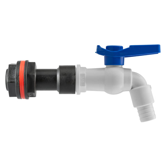 Water Butt Extension Kit 3/4in with White PVC Tap Hose Connector Set Tap Adapter
