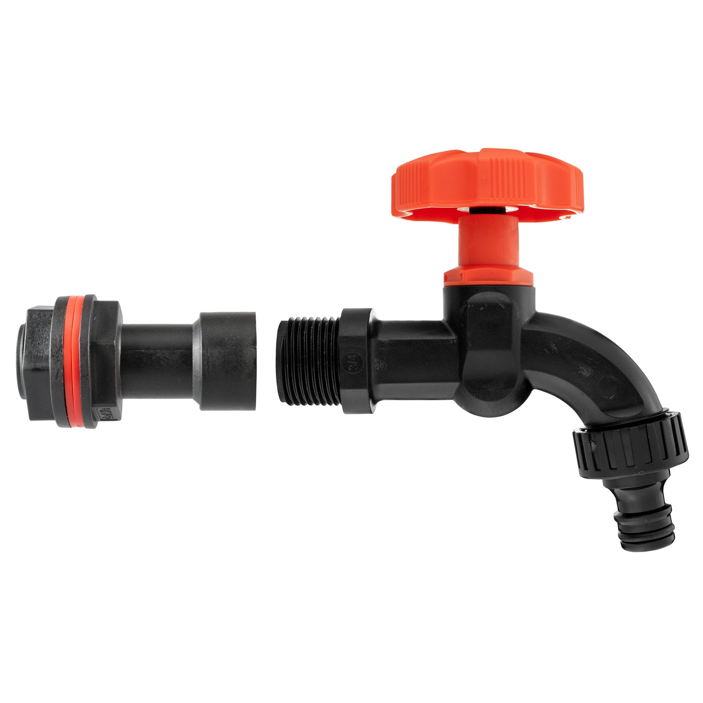 AP Supplies Water Butt Extension Kit 3/4" with Black Dial Tap and Drill Bit