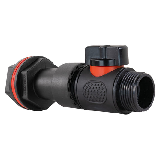 Water Butt Extension Kit 3/4in with 3/4in BSP In-Line Valve for Garden Hose Pipe