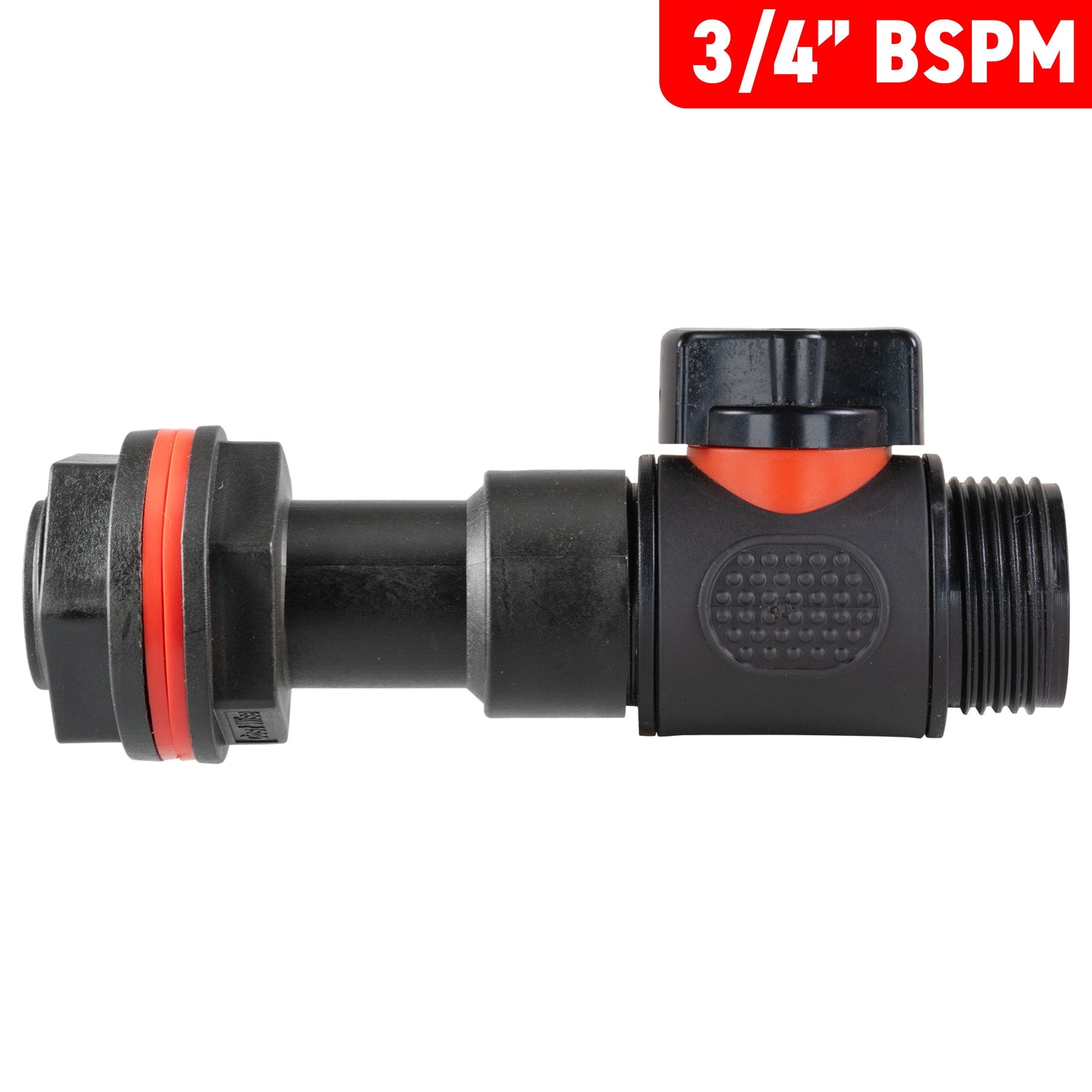 Water Butt Extension Kit 3/4in with 3/4in BSP In-Line Valve for Garden Hose Pipe