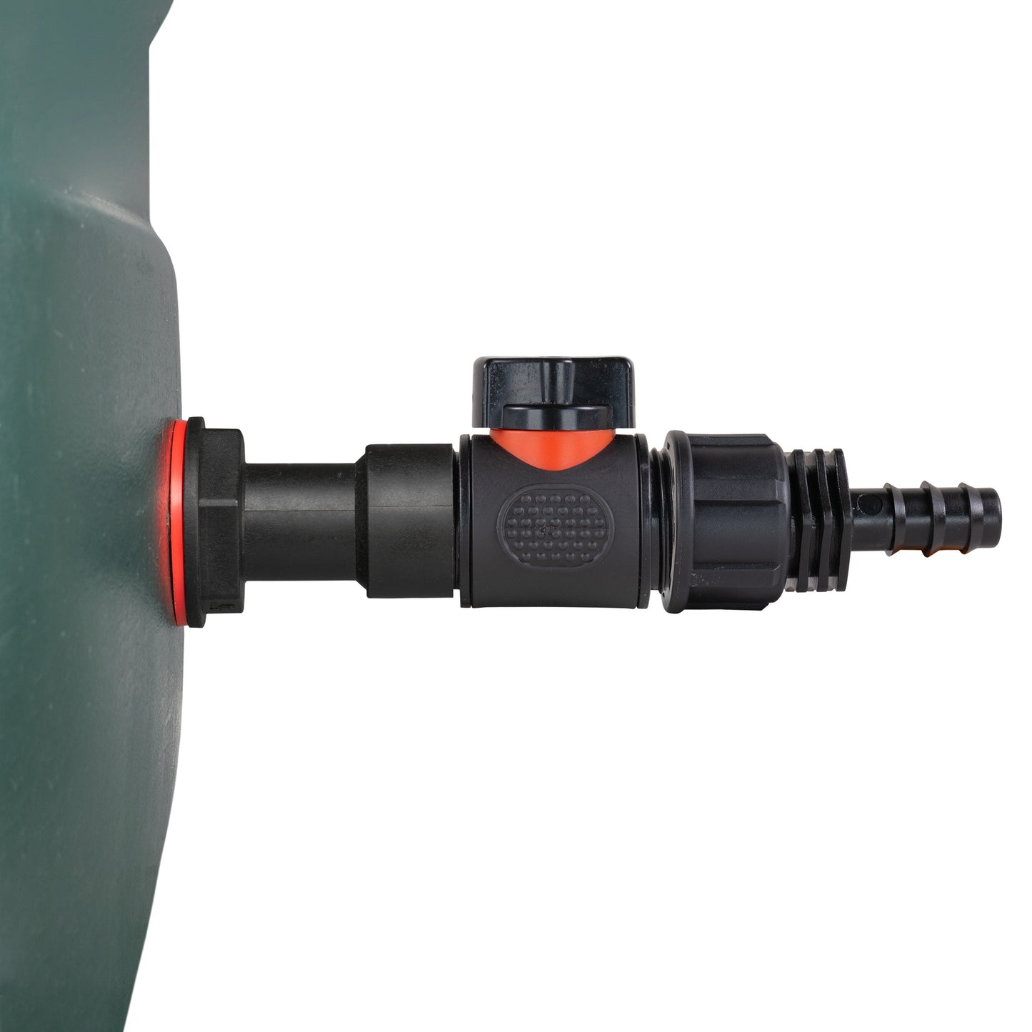 Water Butt Extension Kit 3/4in with In-Line Valve + 16mm Barb Hose Connector Set