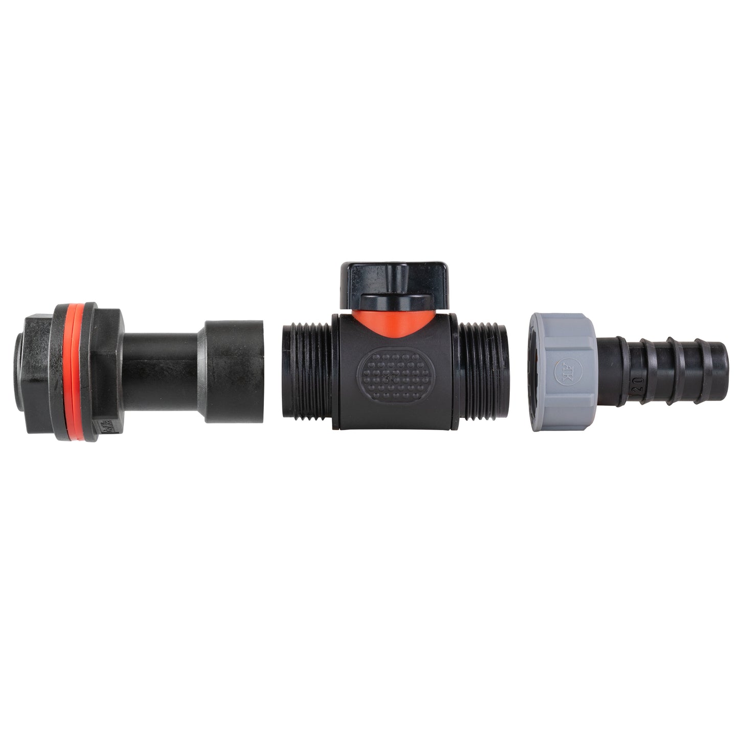 AP Supplies Water Butt Extension Kit 3/4" with In-Line Valve + 20mm Barb and Drill Bit