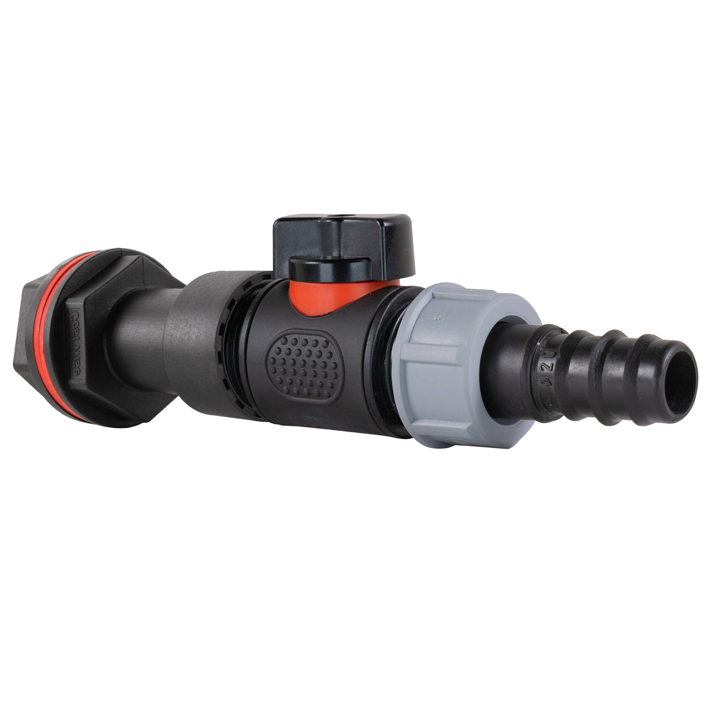 Water Butt Extension Kit 3/4in with In-Line Valve + 20mm Barb Hose Connector Set