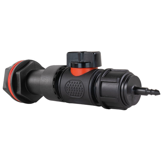 Water Butt Extension Kit 3/4in with In-Line Valve + 4mm Micro Barb Tap Adapter