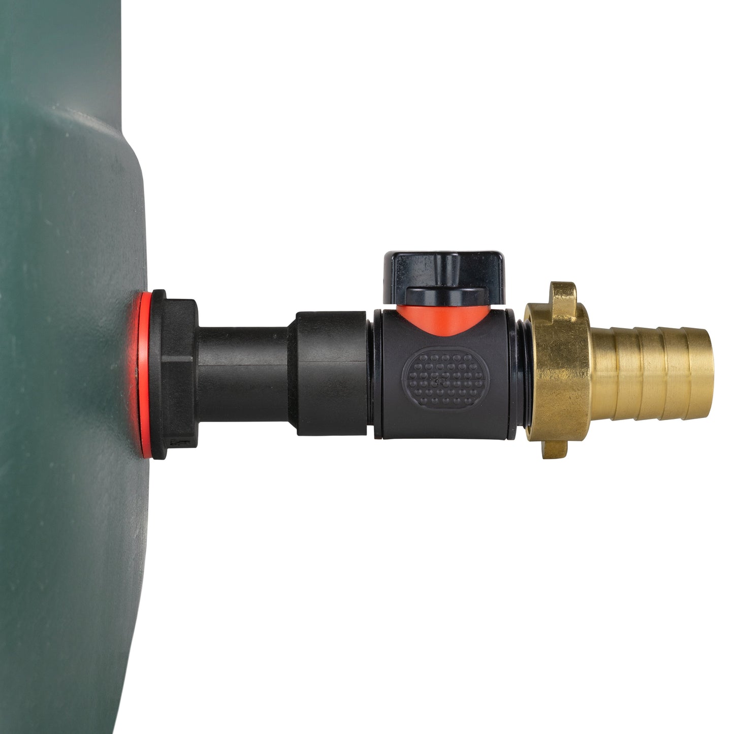 Water Butt Extension Kit 3/4in with In-Line Valve + Brass 3/4in Barb