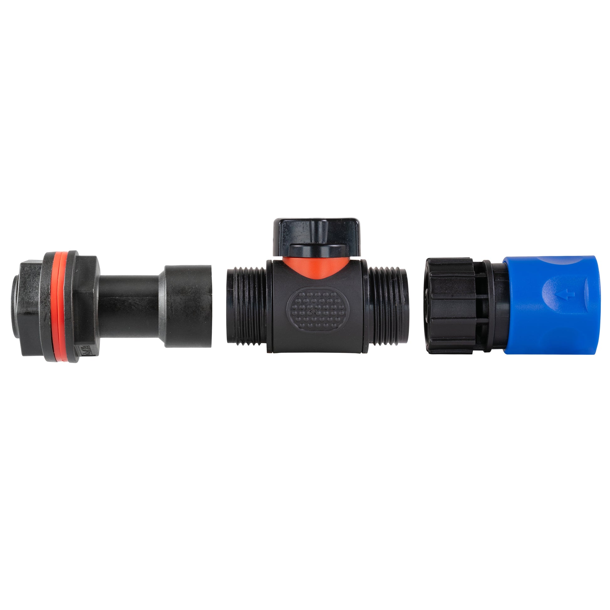 AP Supplies Water Butt Extension Kit 3/4" with In-Line Valve + Female Quick Connector Blue and Drill Bit