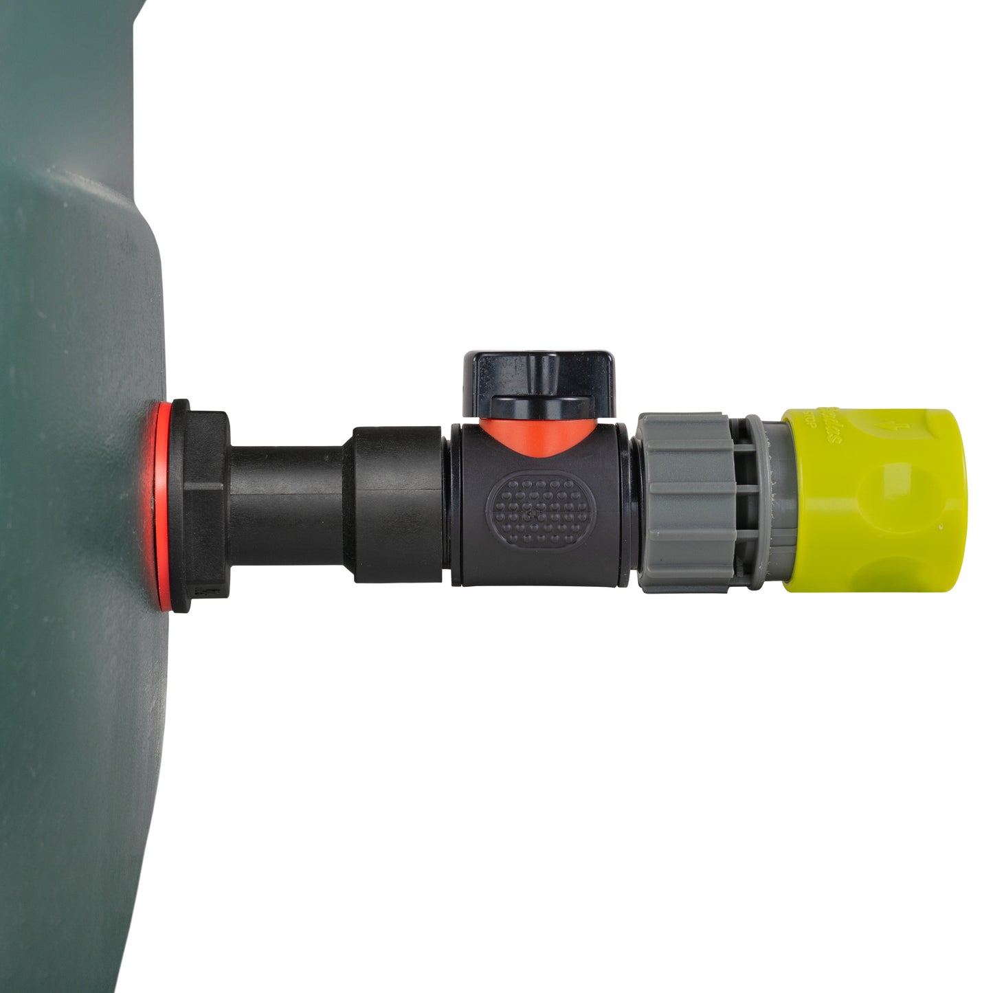 AP Supplies Water Butt Extension Kit 3/4" with In-Line Valve + Female Quick Connector Lime and Drill Bit