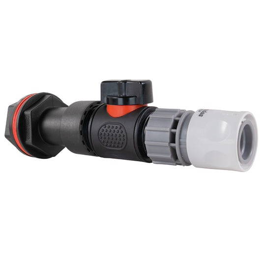 Water Butt Extension Kit 3/4in with In-Line Valve + Female Quick Connector WL