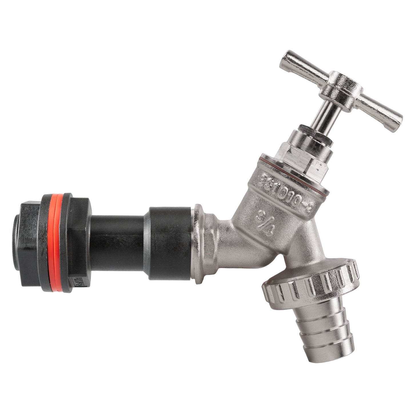 Water Butt Extension Kit 3/4in with Nickel Plated Barbed Tap for Water Connector