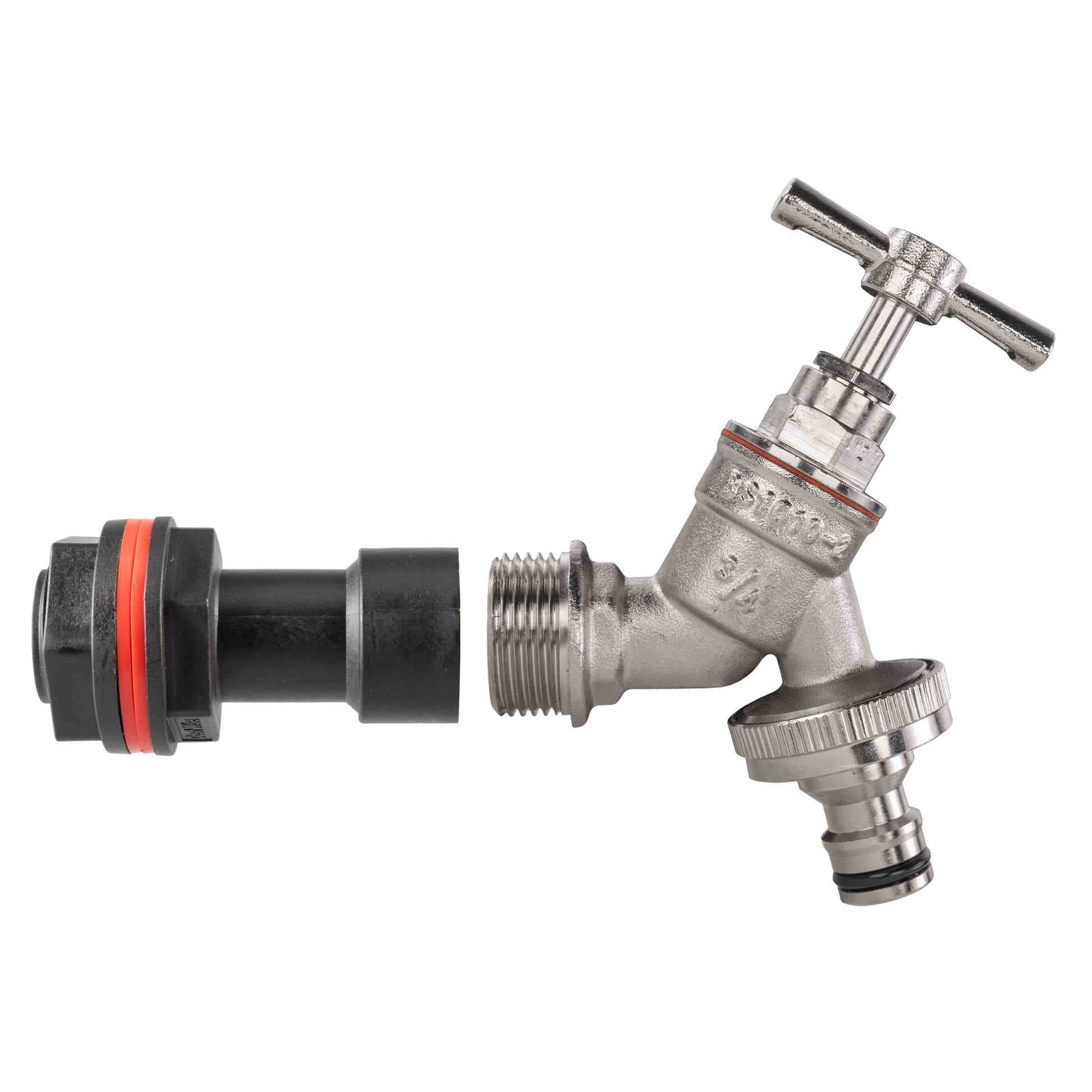 AP Supplies Water Butt Extension Kit 3/4" with Nickel Plated Quick Connect Tap and Drill Bit