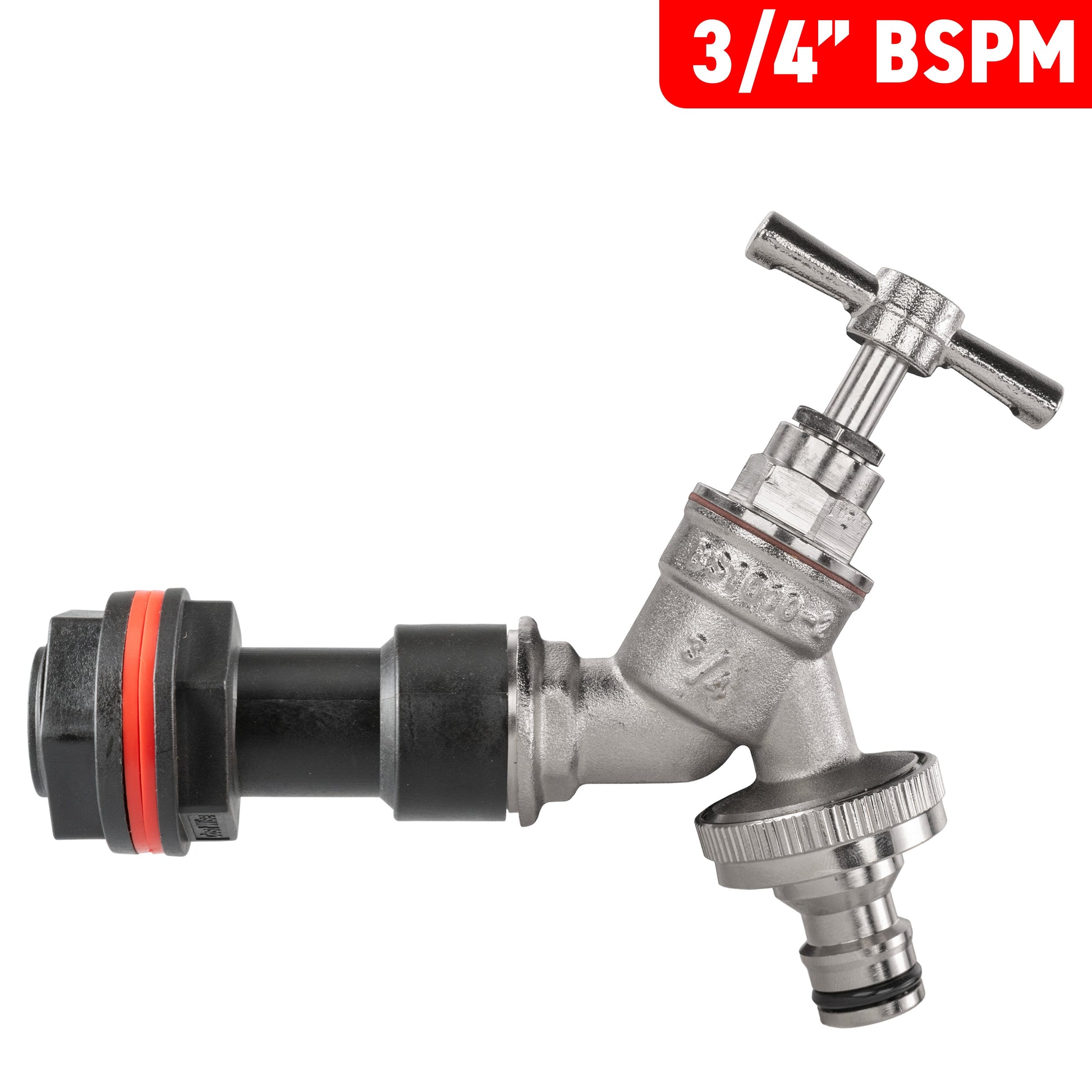 AP Supplies Water Butt Extension Kit 3/4" with Nickel Plated Quick Connect Tap and Drill Bit