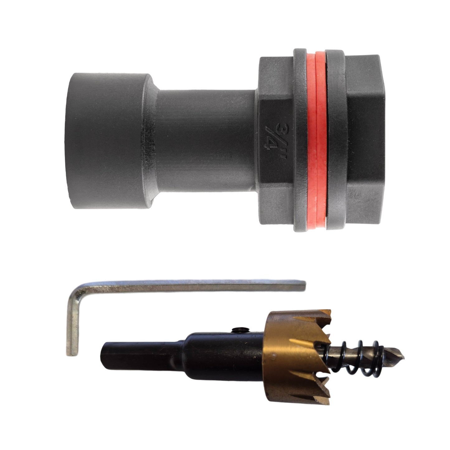 AP Supplies Water Butt Extension 3/4" BSPM-F with Nut and Washers and Drill Bit
