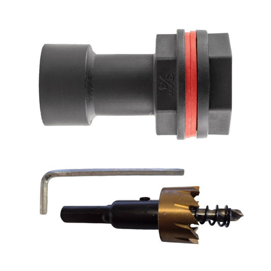 AP Supplies Water Butt Extension 3/4" BSPM-F with Nut and Washers and Drill Bit