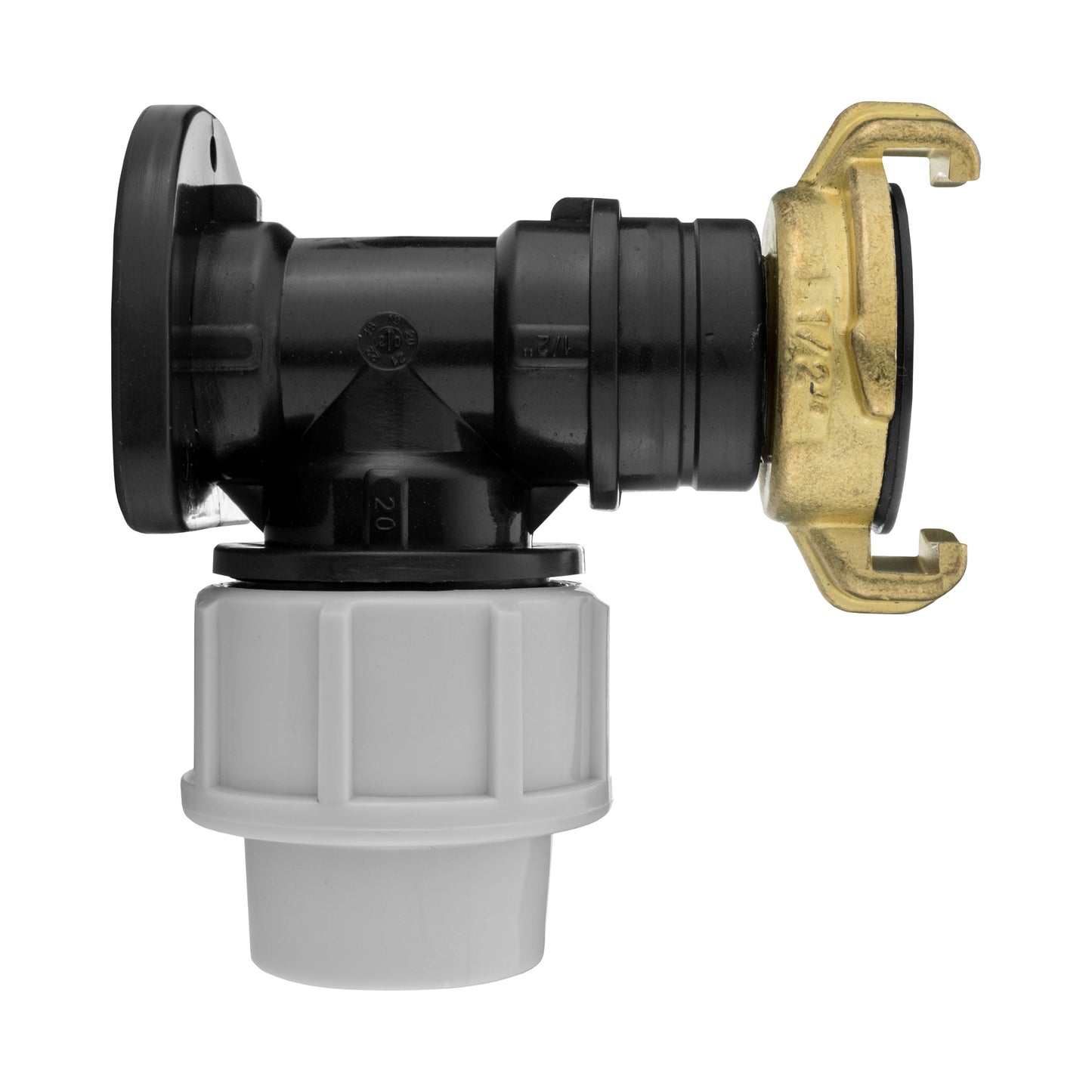 Wall Flange Kit 20mm MDPE - Geka Drip Irrigation Fitting DIY Workshop Accessory