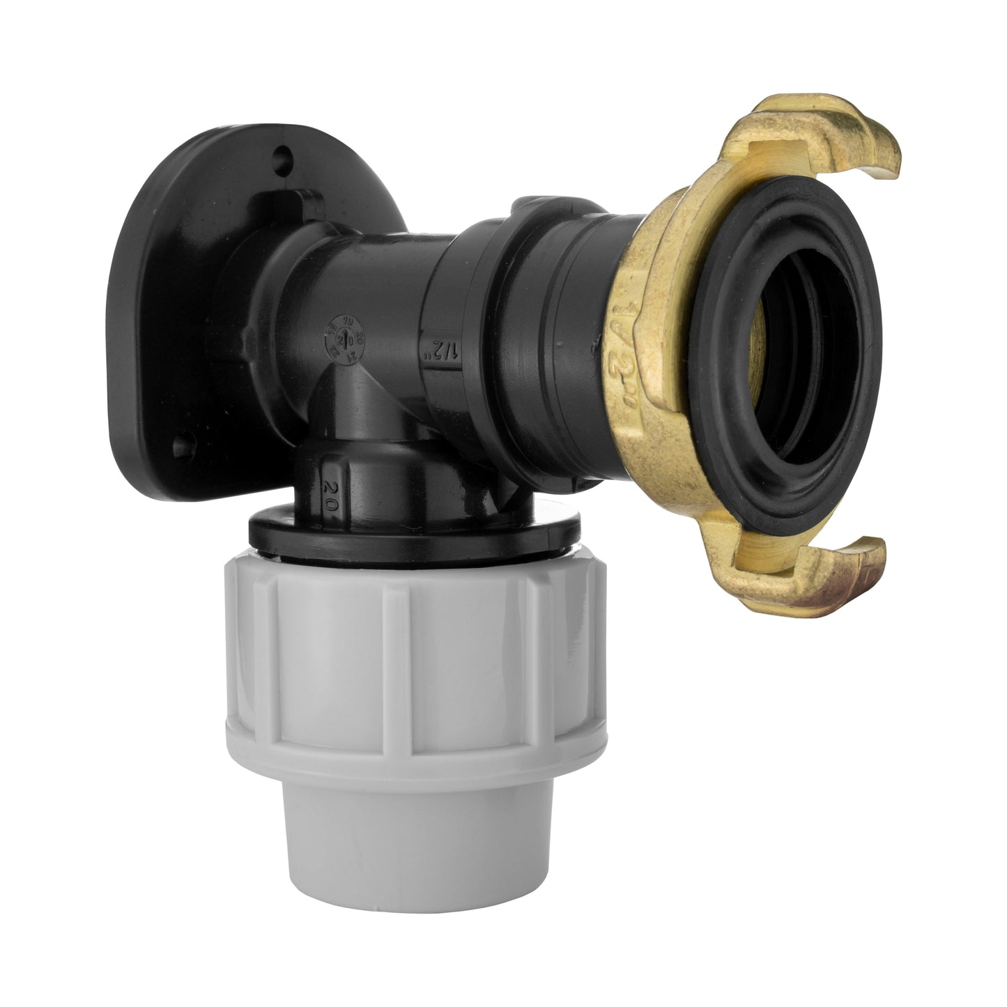 Wall Flange Kit 20mm MDPE - Geka Drip Irrigation Fitting DIY Workshop Accessory