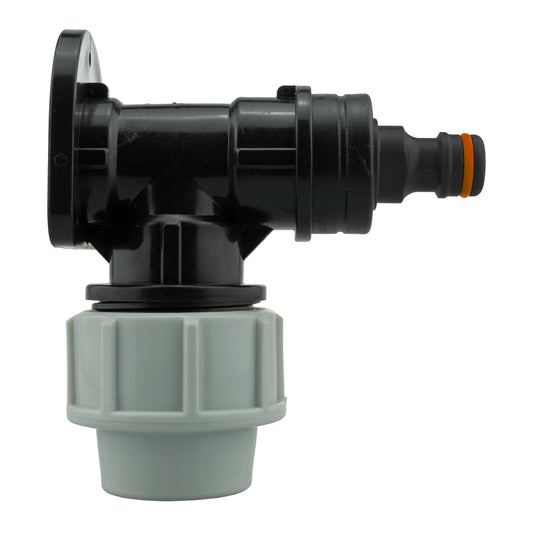 AP Supplies Wall Flange Kit 32mm MDPE + Quick Connector Male