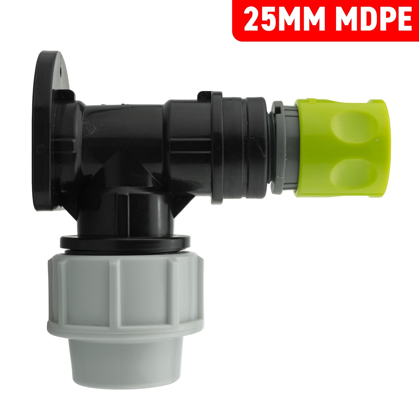 Wall Flange Kit 25mm MDPE + Female Quick Connector for Drip Irrigation Fitting