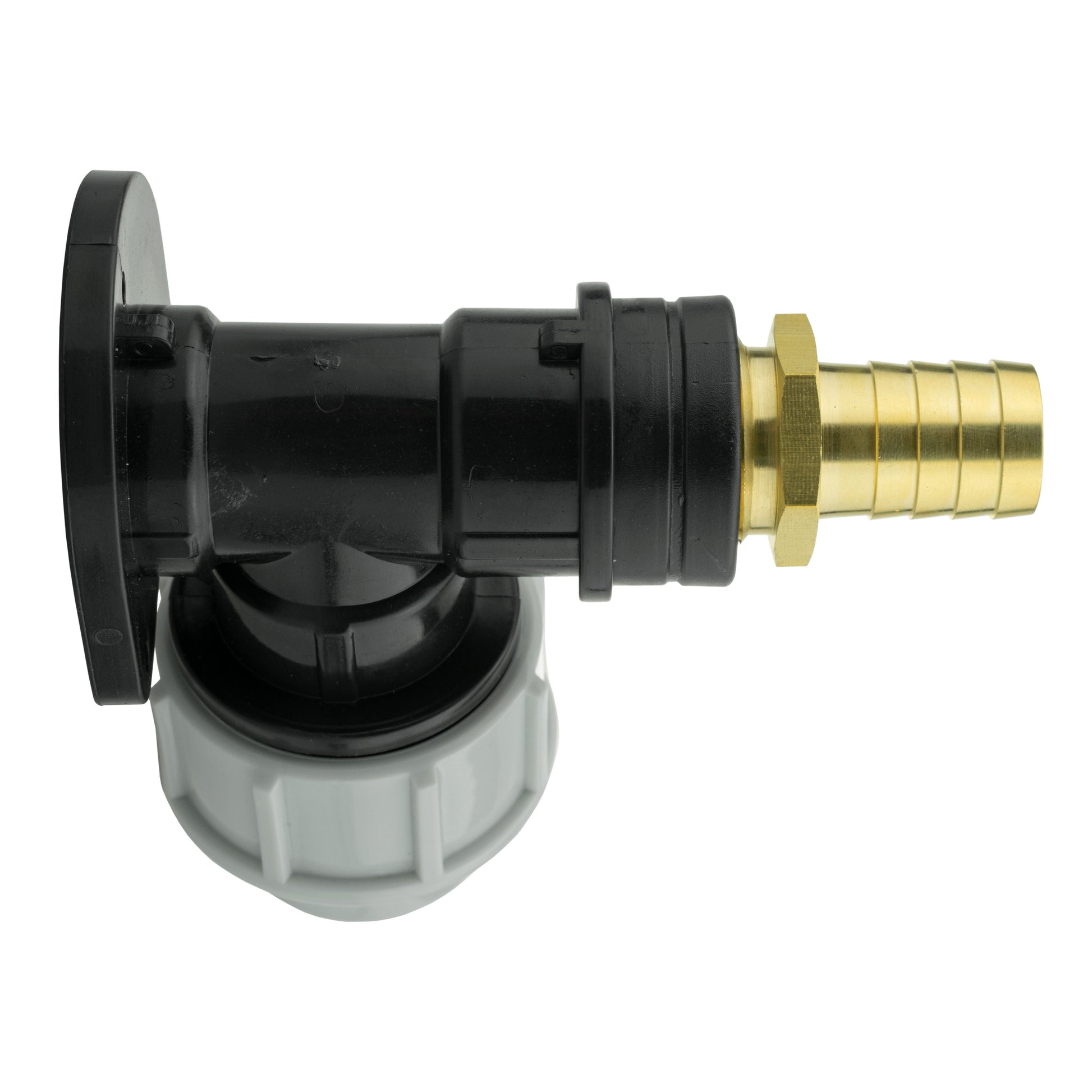 AP Supplies Wall Flange Kit 32mm MDPE + 19mm Brass Barb