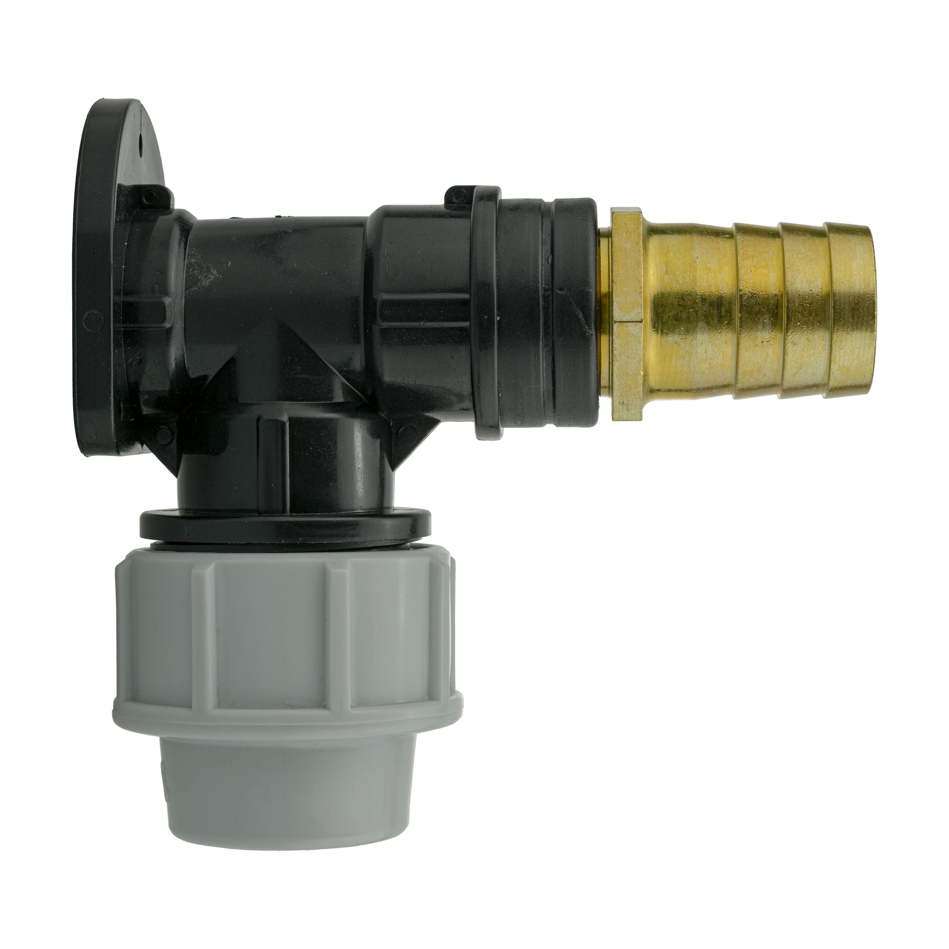 AP Supplies Wall Flange Kit 32mm MDPE + 25mm Brass Barb