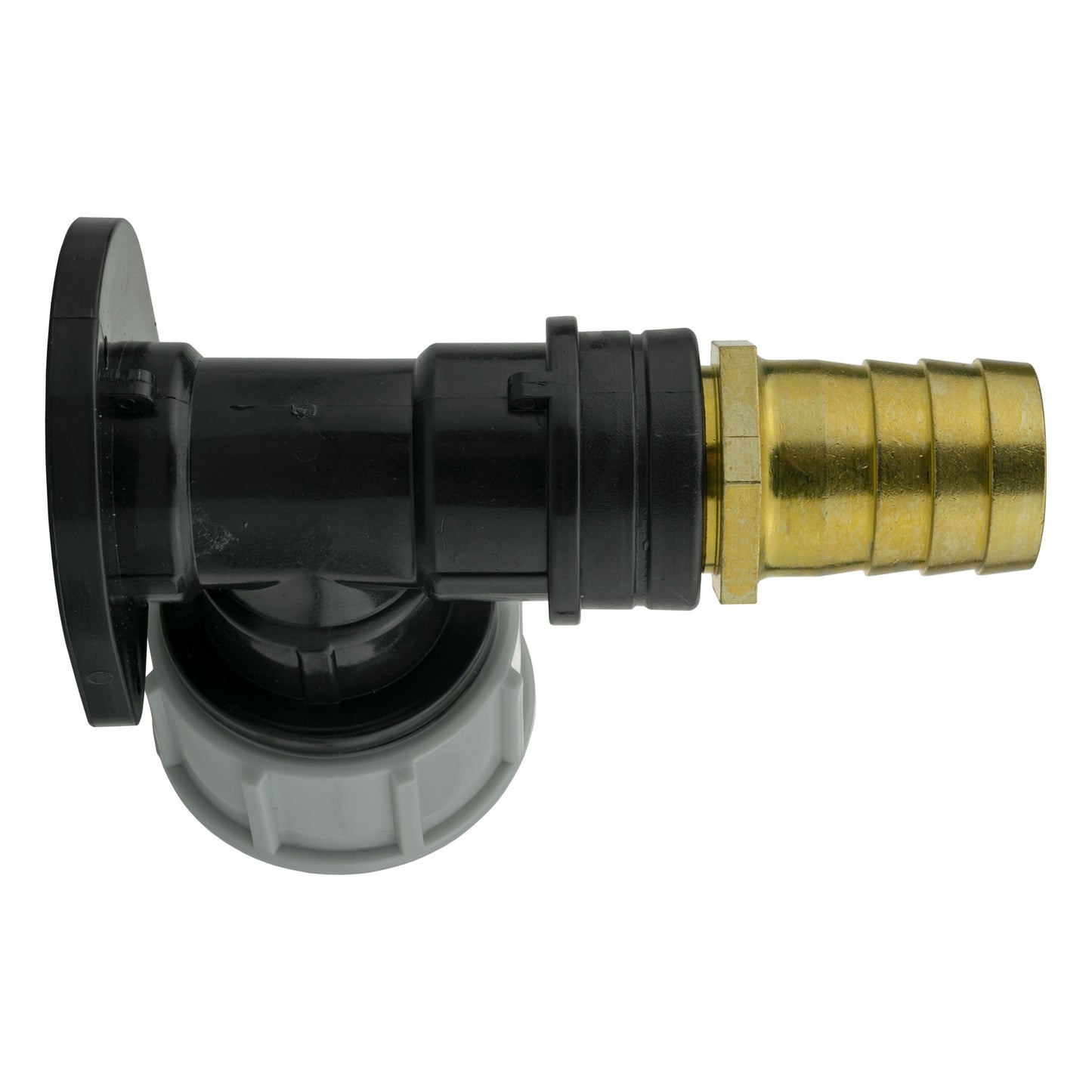 Wall Flange Kit 25mm MDPE + 25mm Brass Barb Garden Hose Pipe Brass Water Fitting
