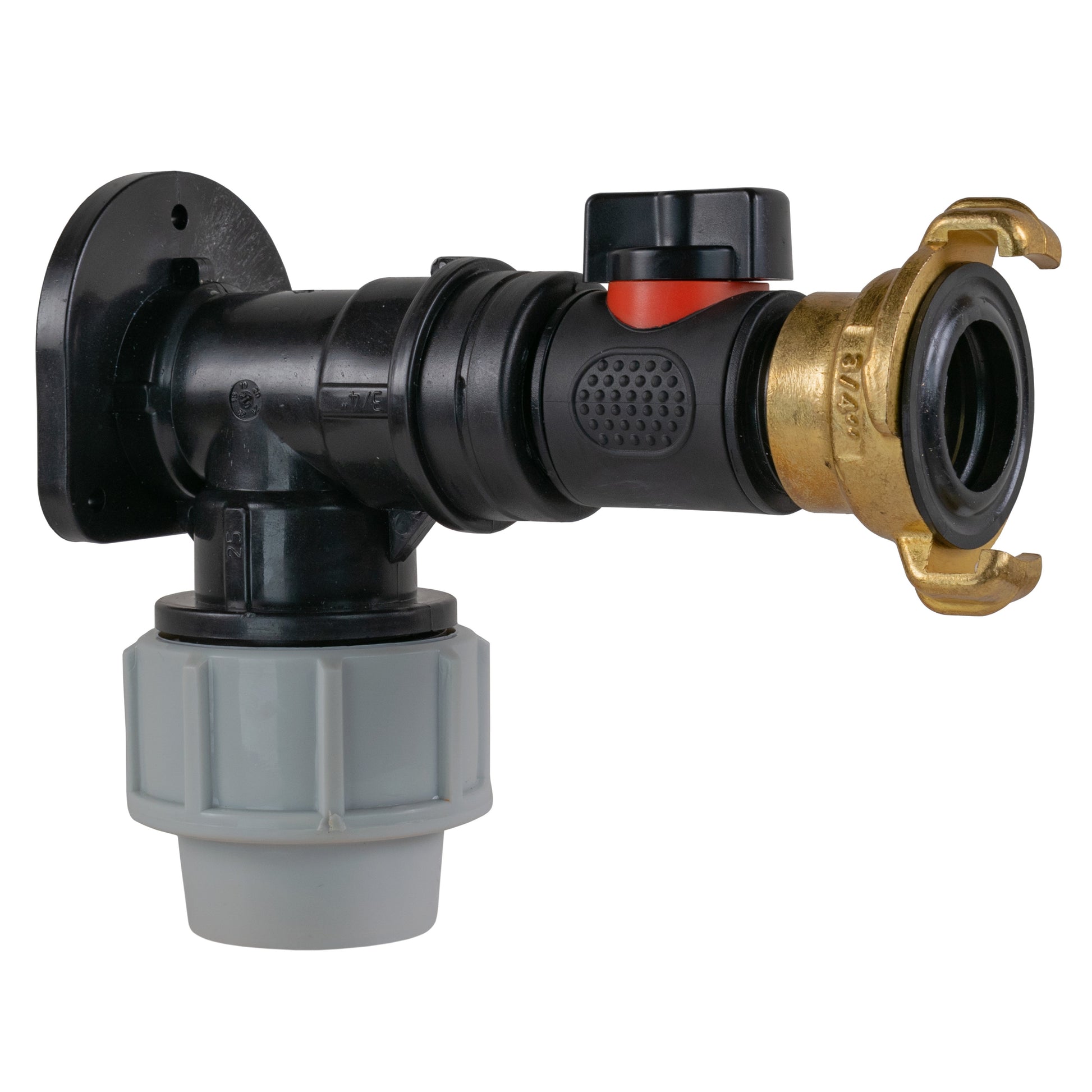 AP Supplies Wall Flange Kit 32mm MDPE + Valve + Geka