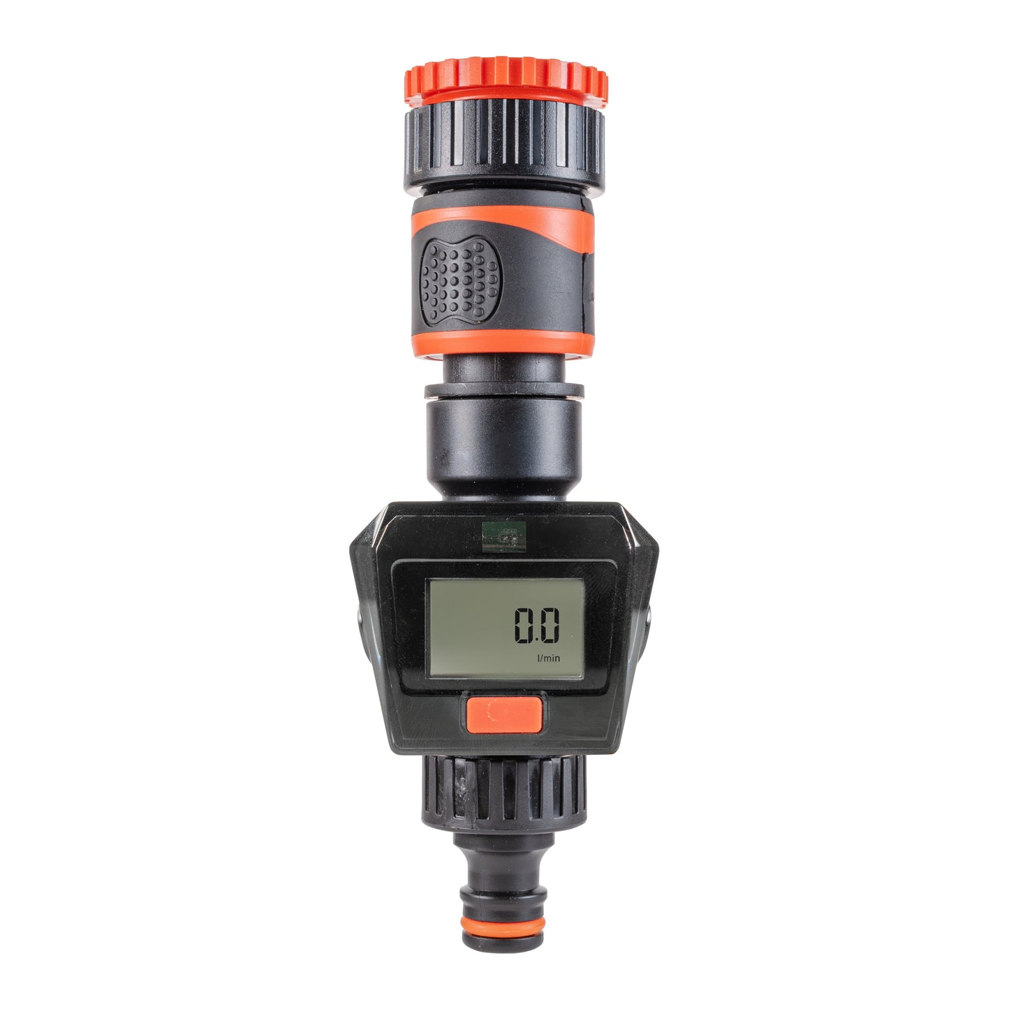 Water Flow Meter Black Orange Drip Irrigation Fitting Garden Irrigation Kit