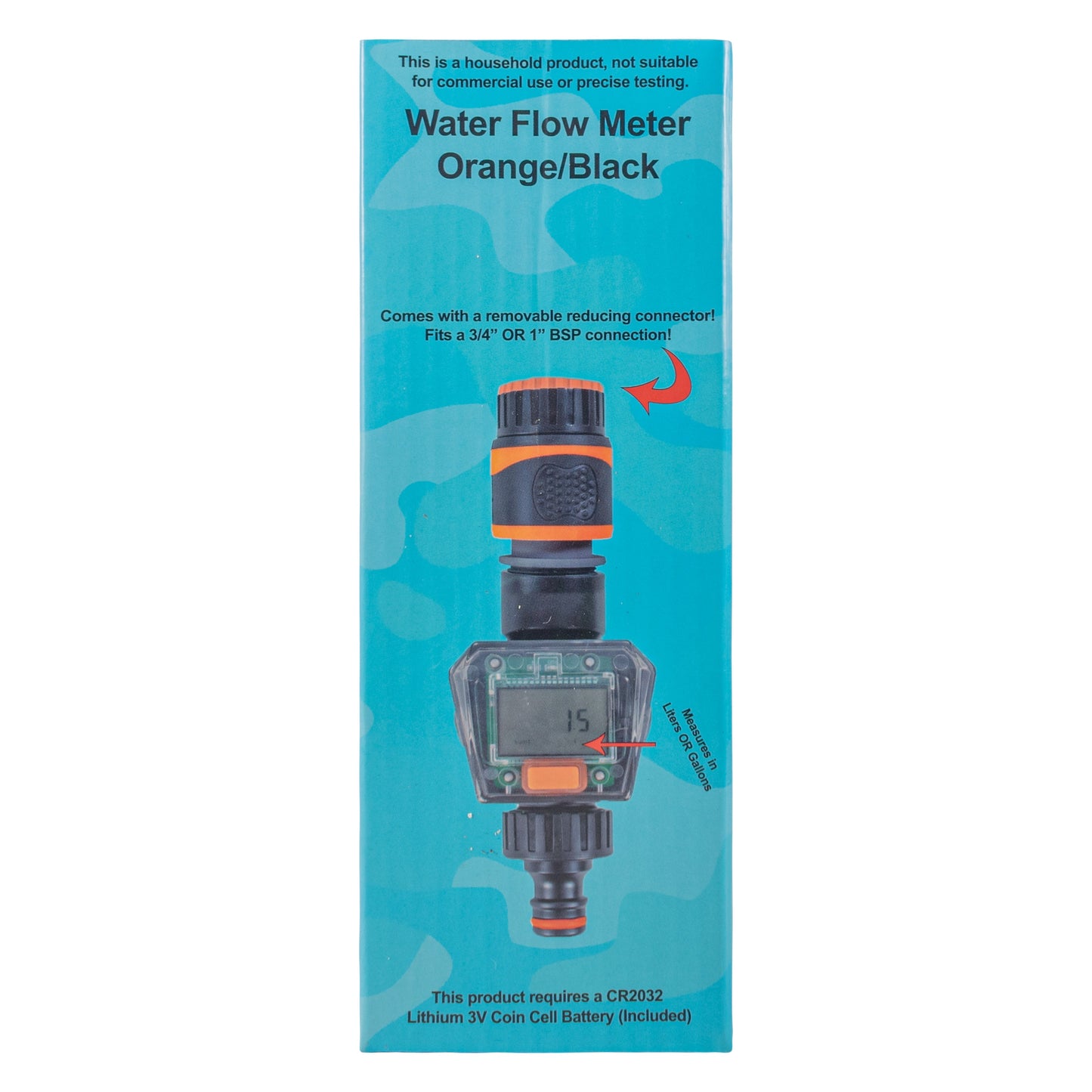 Water Flow Meter Black Orange Drip Irrigation Fitting Garden Irrigation Kit