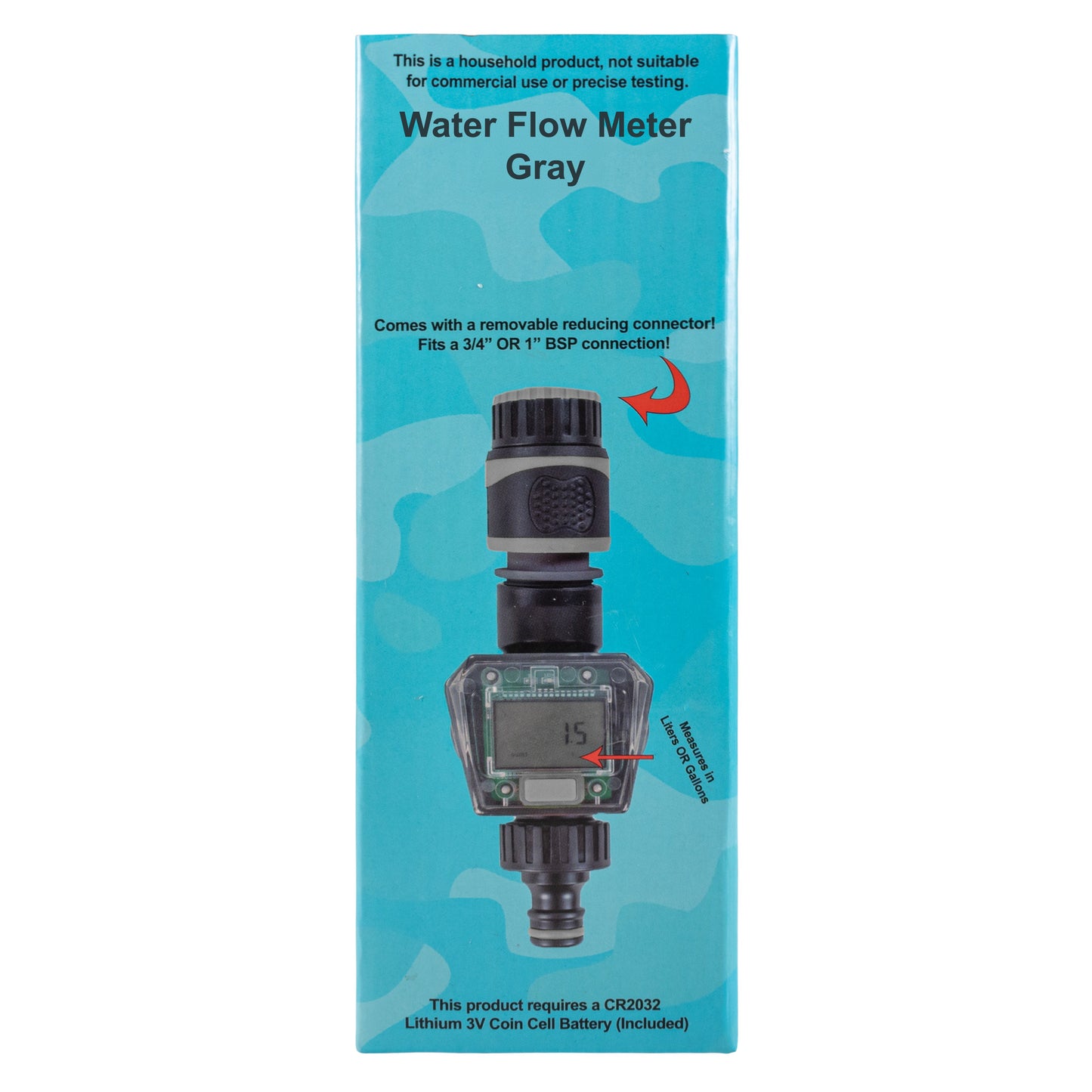 Water Flow Meter Gray Drip Irrigation Fitting Garden Irrigation Kit