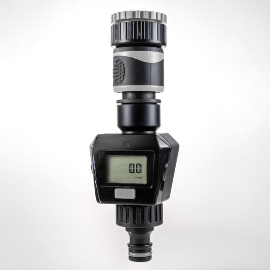 Water Flow Meter Gray Drip Irrigation Fitting Garden Irrigation Kit