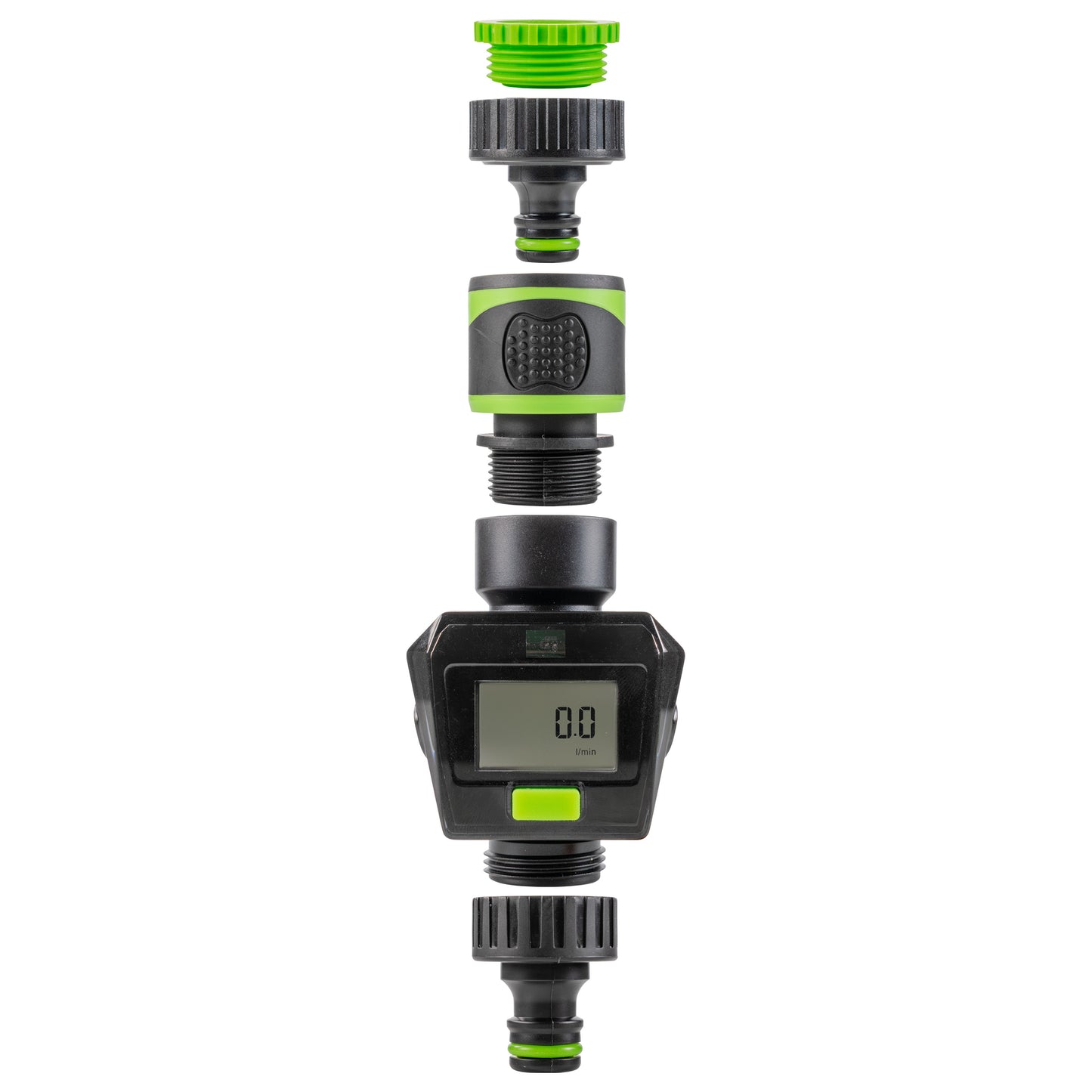 Water Flow Meter Green Drip Irrigation Fitting Garden Irrigation Kit