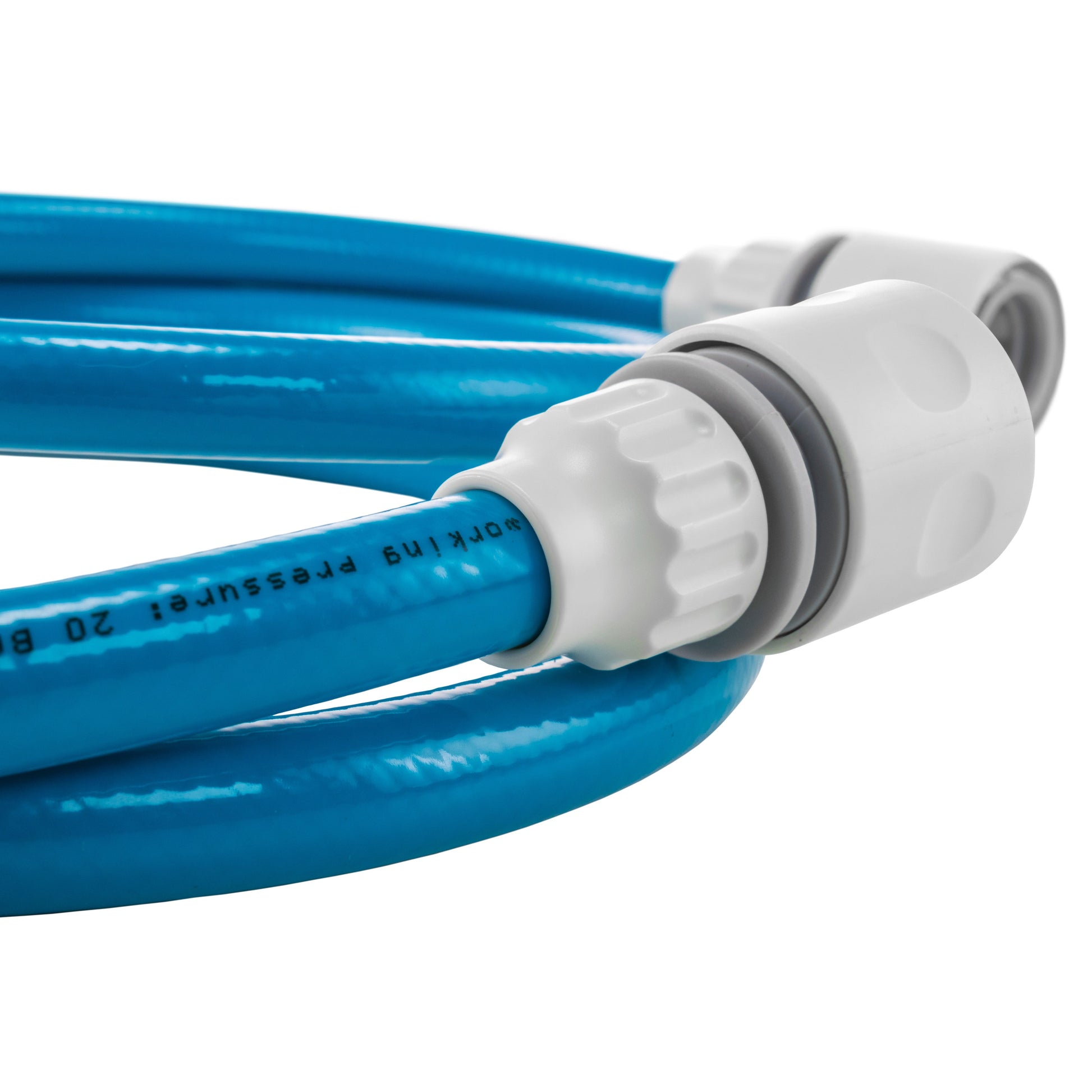 AP Supplies Water Hose Blue Set 10mm Pipe - 10m + 2 connectors