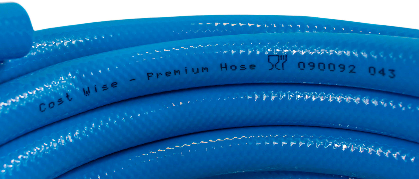 Blue Water Hose Pipe 1/2in Kink Resistant Watering Hose Outdoor Hose Accessory