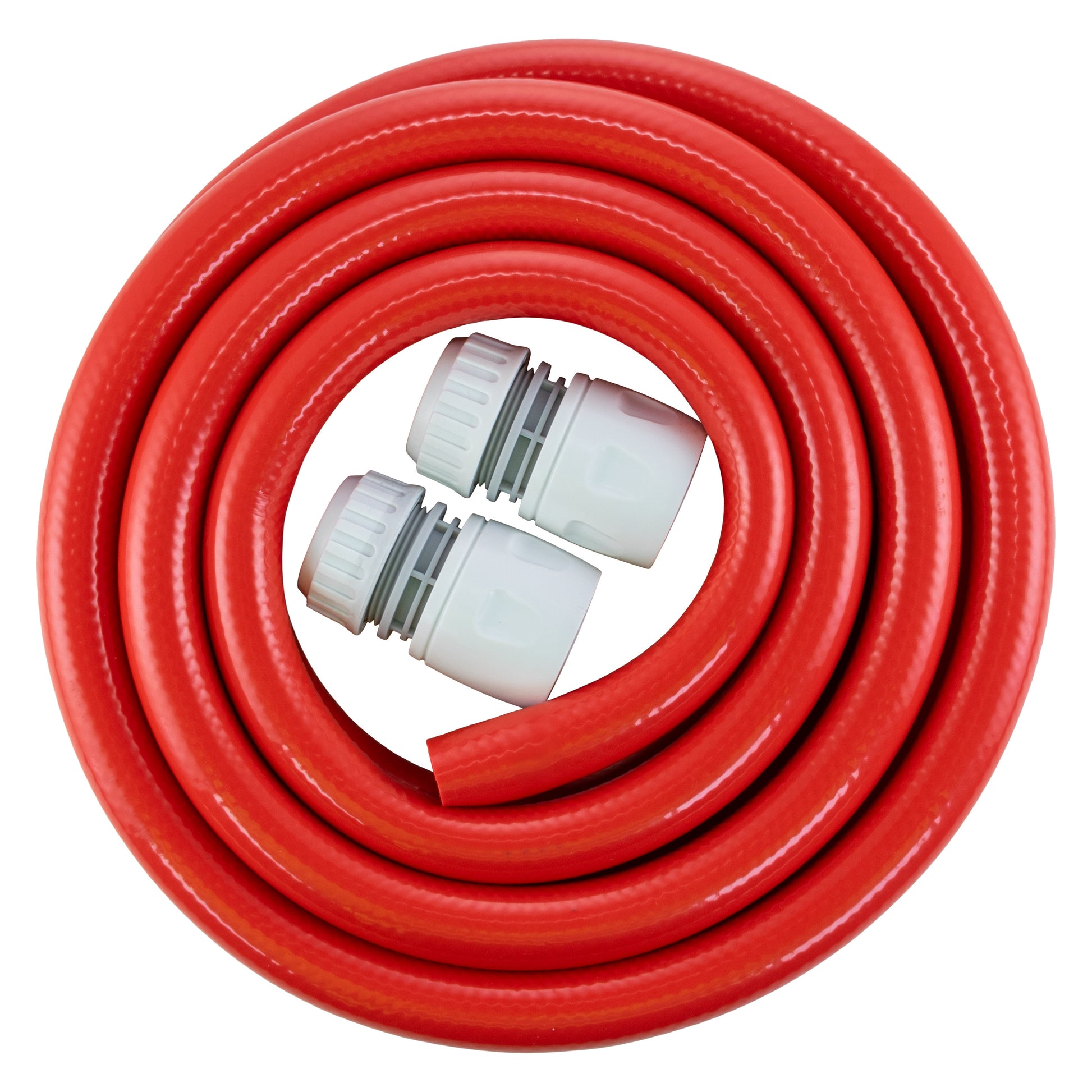 AP Supplies Water Hose Red Set 12.5mm Pipe - 2m + 2 connectors