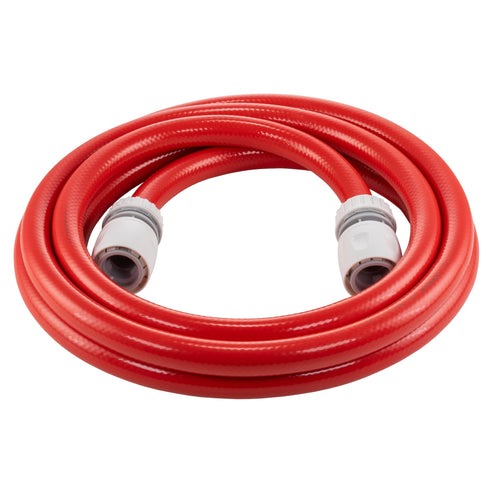 AP Supplies Water Hose Red Set 12.5mm Pipe - 1m + 2 connectors - 1 set