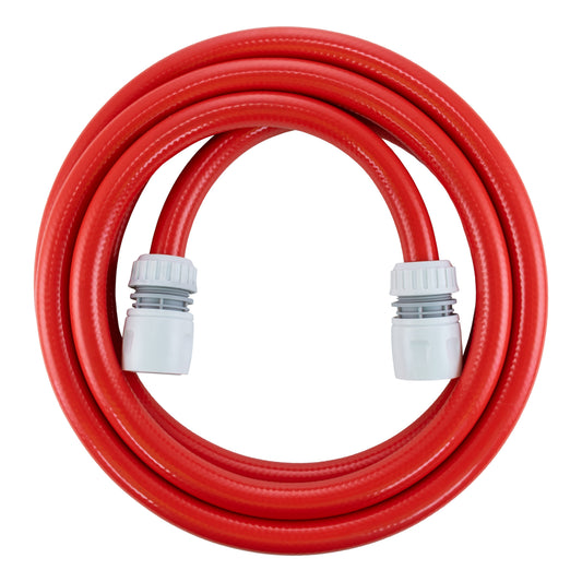 AP Supplies Water Hose Red Set 12.5mm Pipe - 1m + 2 connectors