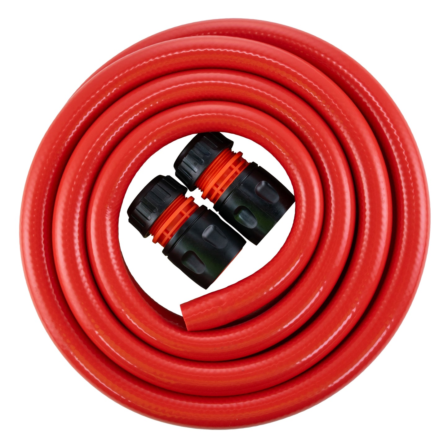 AP Supplies Water Hose Red Set 12.5mm Pipe (Black Connectors) - 3m + 2 connectors