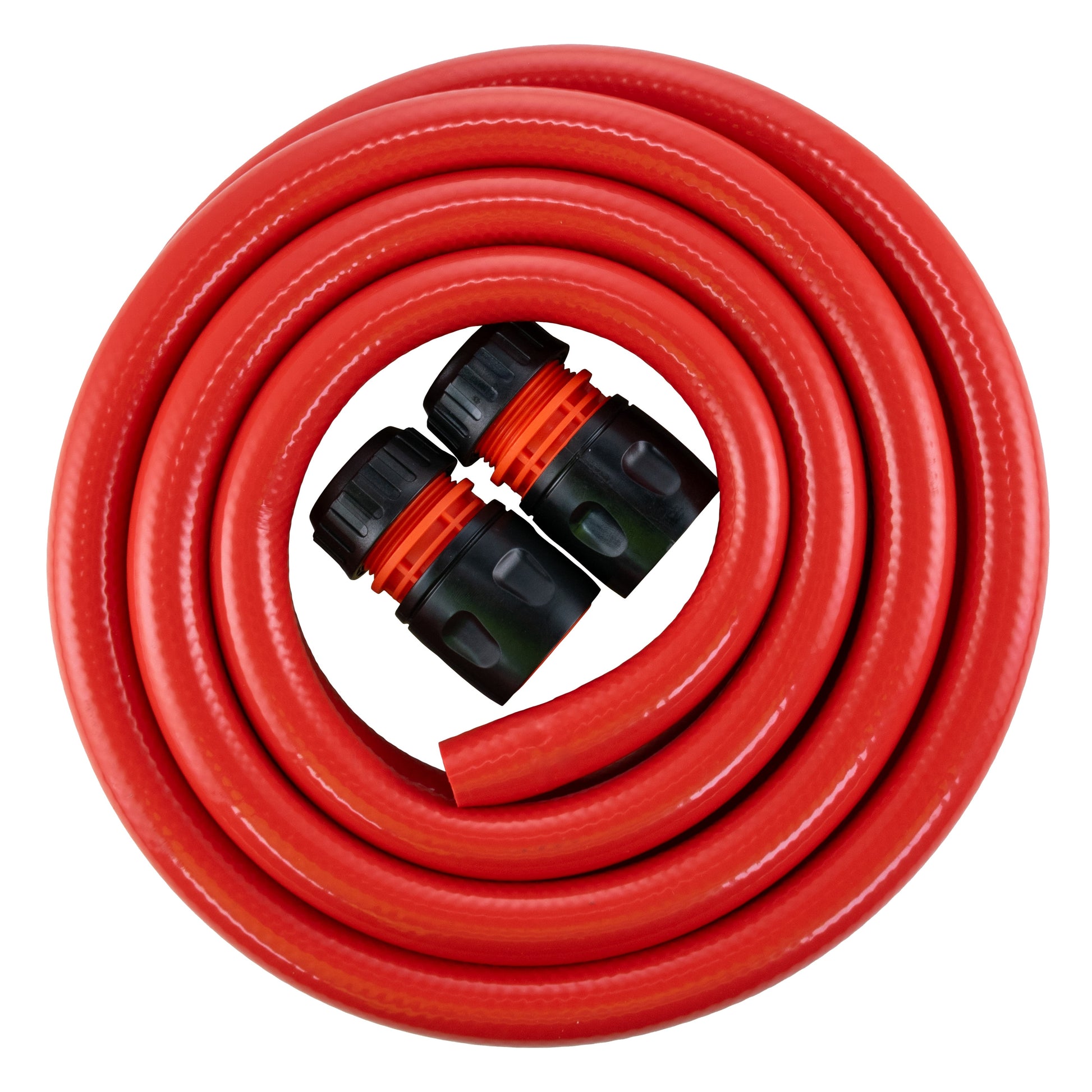 AP Supplies Water Hose Red Set 12.5mm Pipe (Black Connectors) - 3m + 2 connectors