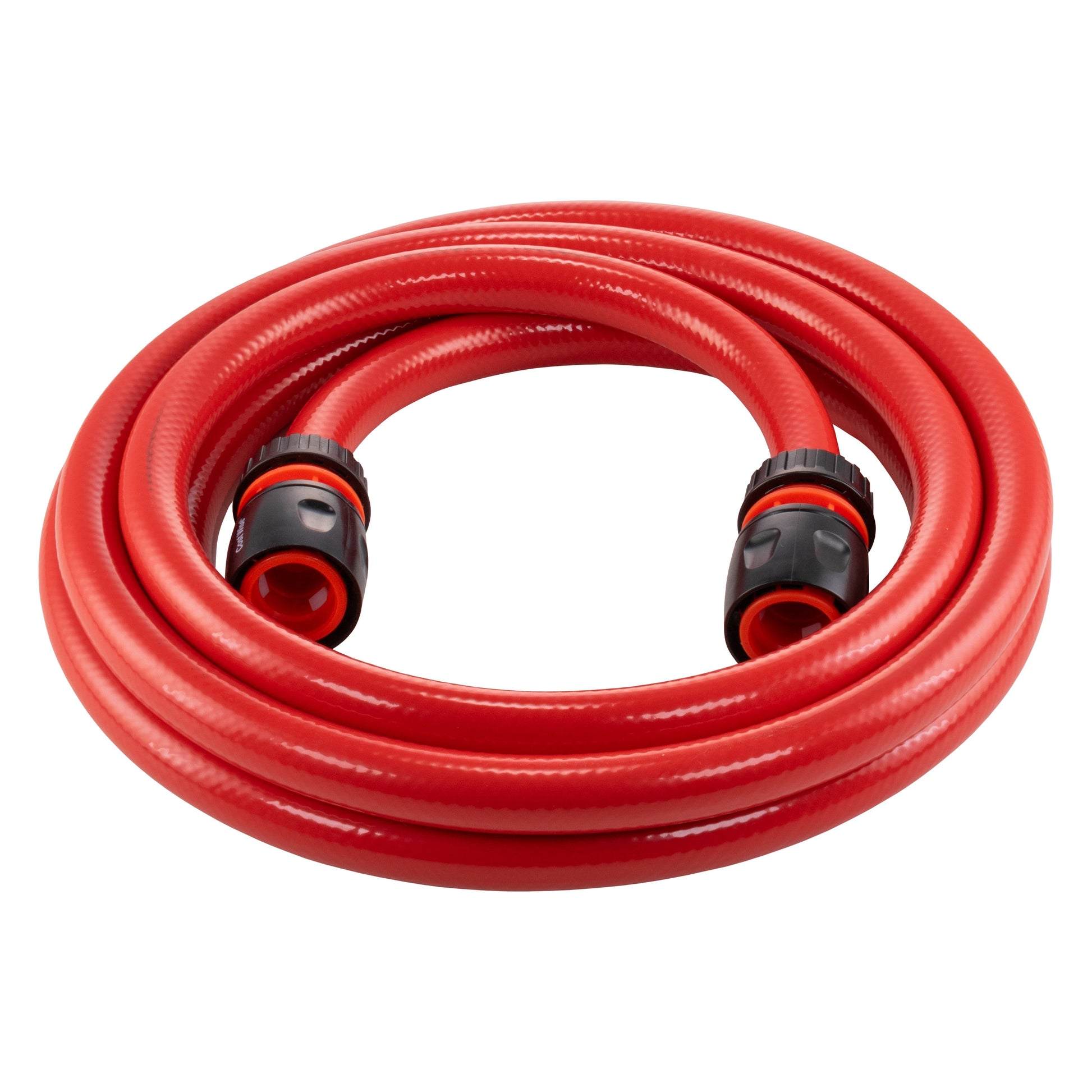 AP Supplies Water Hose Red Set 12.5mm Pipe (Black Connectors) - 5m + 2 connectors