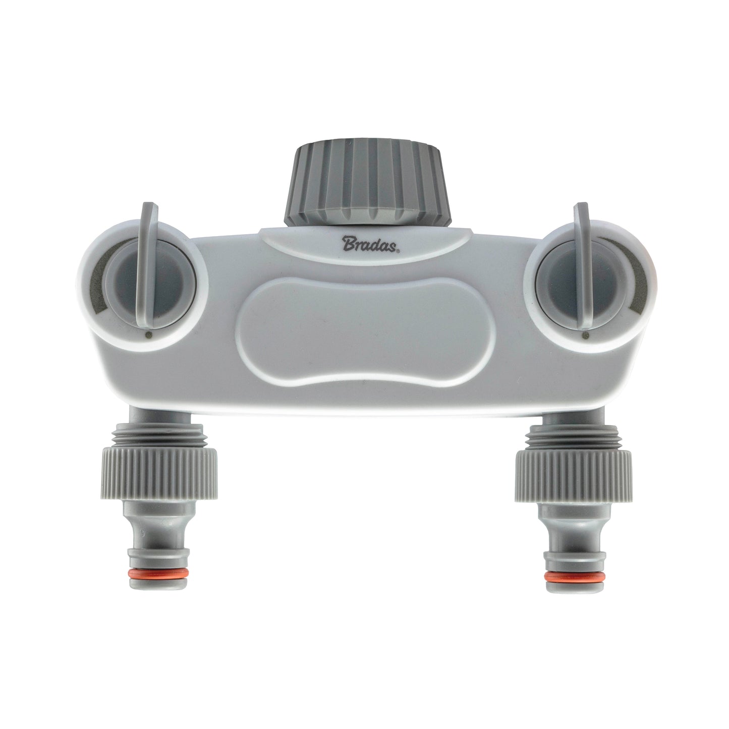 White Line Solid 2-Way Manifold with 1in or 3/4in Tap Valves for Water Connector