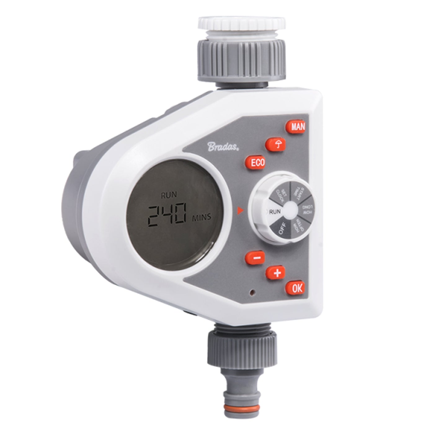 White Line 1-Way Electronic Control Water Timer Garden Hose Pipe Water Connector