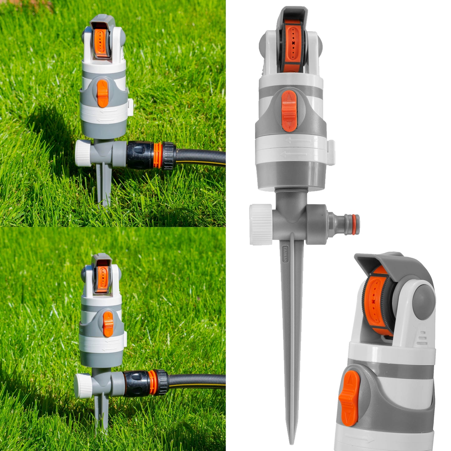 4 - Pattern Gear Drive Sprinkler White Line Outdoor Watering Kit Garden Watering