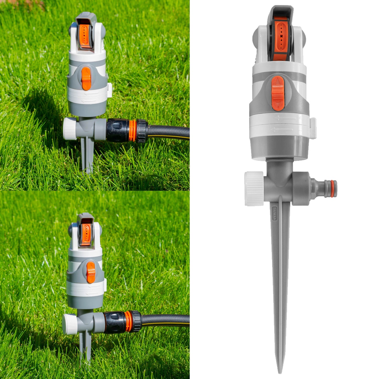 4 - Pattern Gear Drive Sprinkler White Line Outdoor Watering Kit Garden Watering