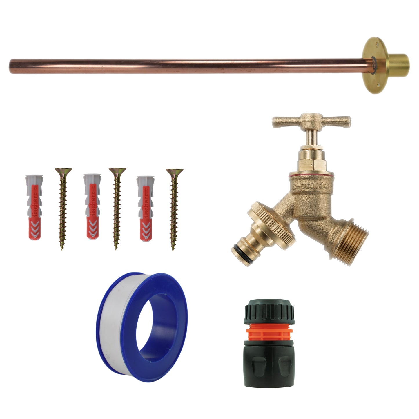 AP Supplies Brass Quick Connect Bib Tap BASIC Connection Kit