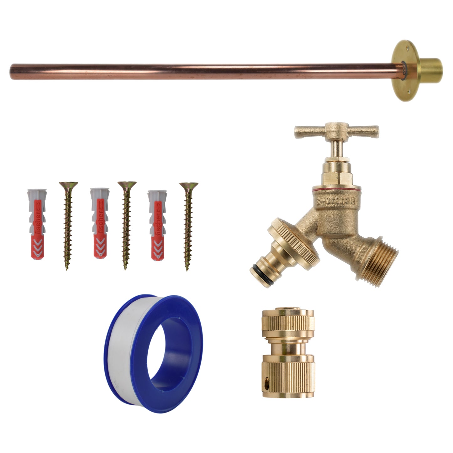 AP Supplies Brass Quick Connect Bib Tap BASIC Connection Kit