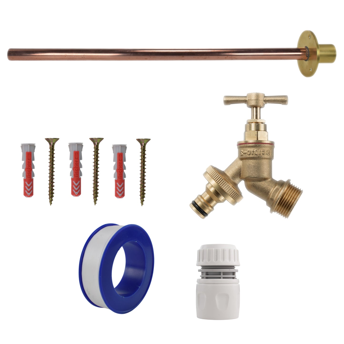 AP Supplies Brass Quick Connect Bib Tap BASIC Connection Kit